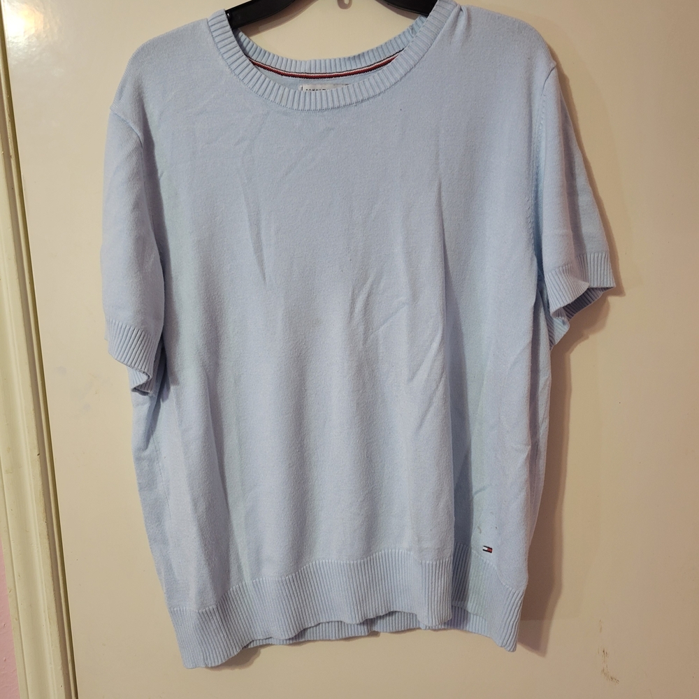 Tommy Hilfiger Light Blue Knit Top